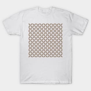 Retro Circles and Diamonds Brown 8 T-Shirt